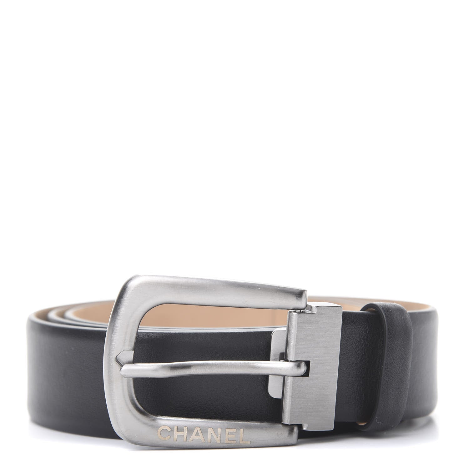 Chanel Calfskin Belt 95 38 Black 1 of 9