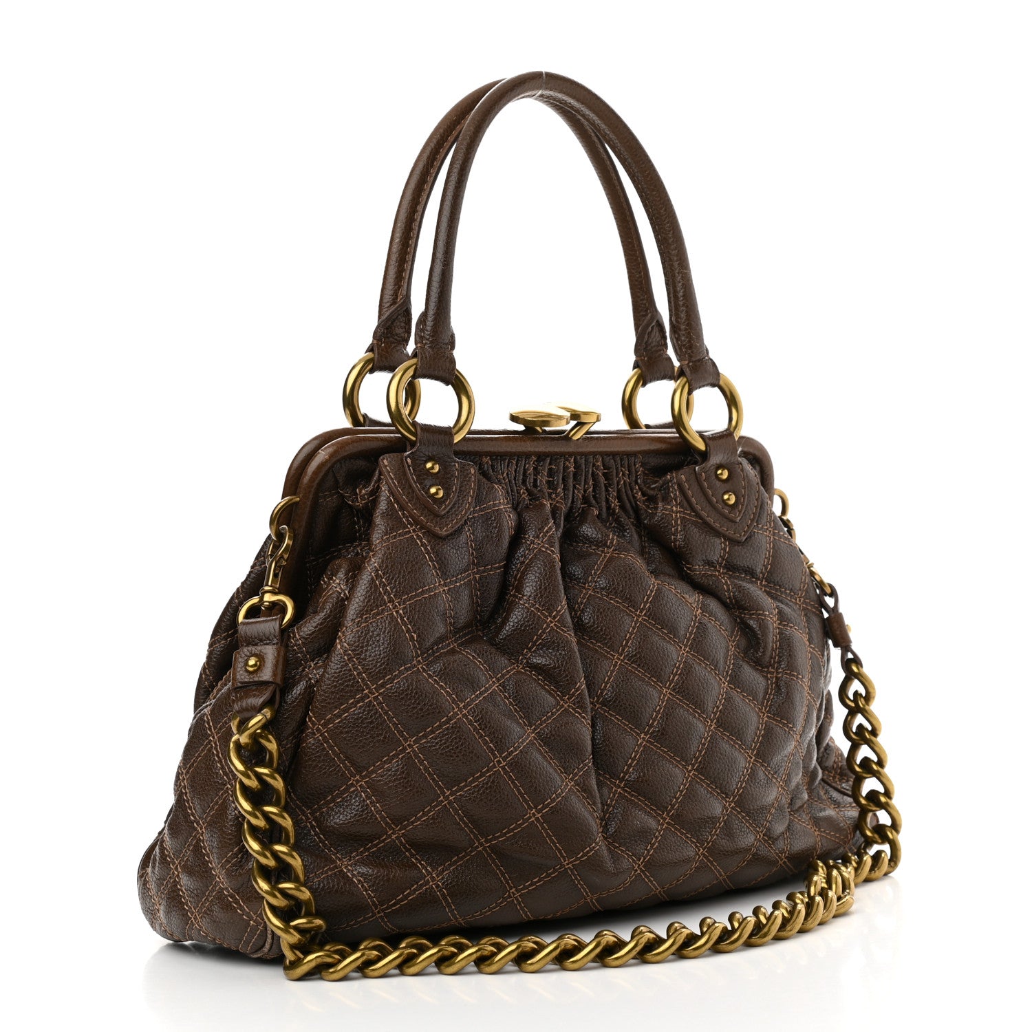 Marc Jacobs Calfskin Quilted Stam Brown 2 of 10