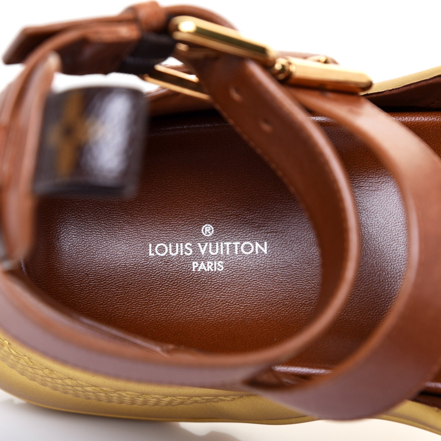 Calfskin Monogram LV Archlight Sandal 41 Gold