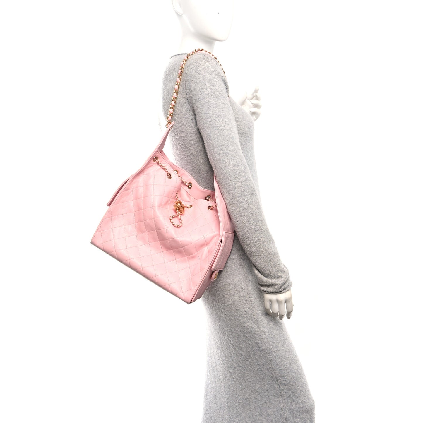 Caviar Quilted Medium Chanel 25 Handbag Light Pink