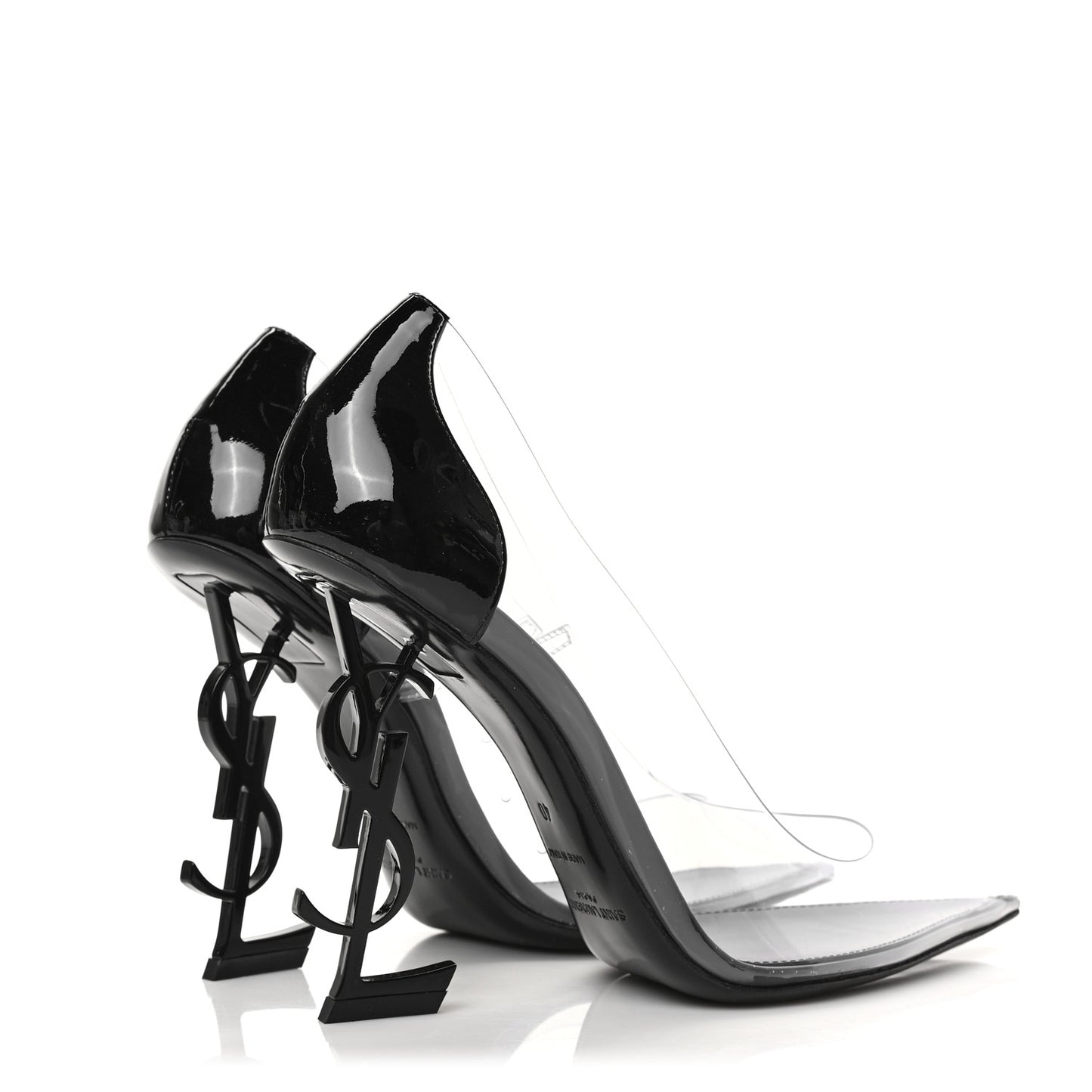 Patent Calfskin PVC Opyum 110 Pump 40 Black Transparent