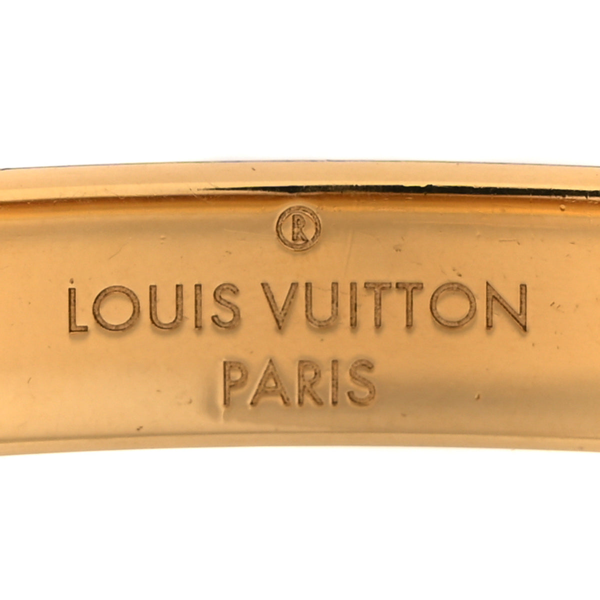 Louis Vuitton Brass Monogram Nanogram Cuff M Gold 4 of 5