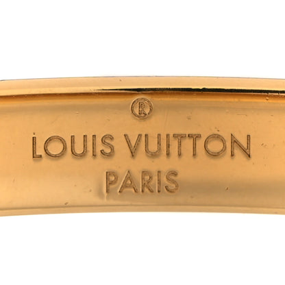 Louis Vuitton Brass Monogram Nanogram Cuff M Gold 4 of 5