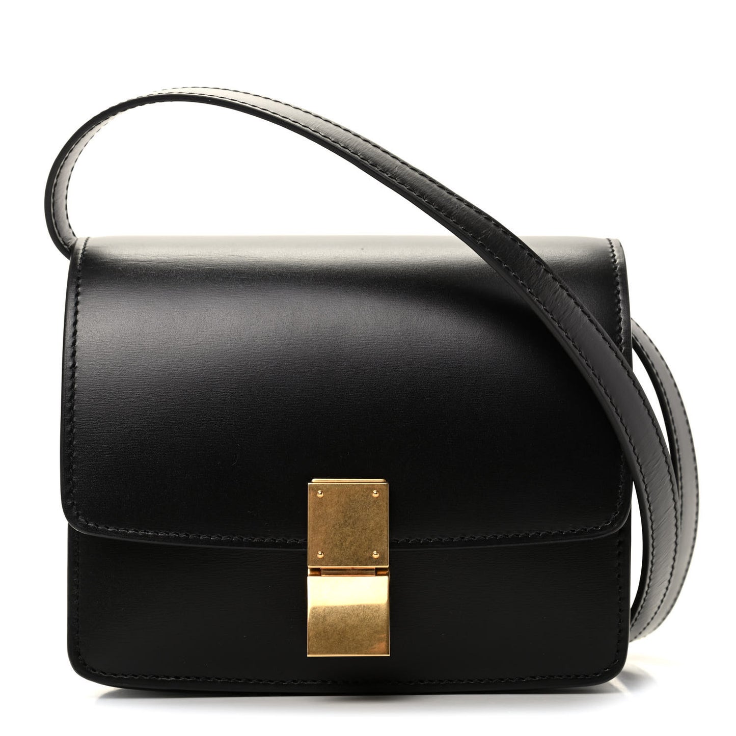 Box Calfskin Small Classic Box Flap Bag Black