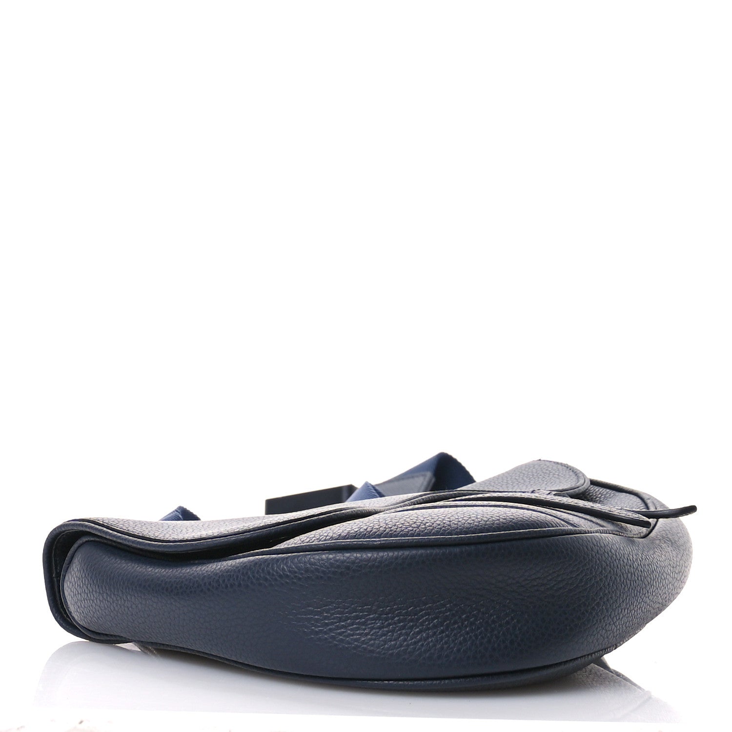 Christian Dior Grained Calfskin Mens Saddle Bag Navy Blue 4 of 9