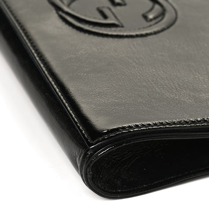 Gucci Soft Patent Medium Soho Clutch Black 11 of 13