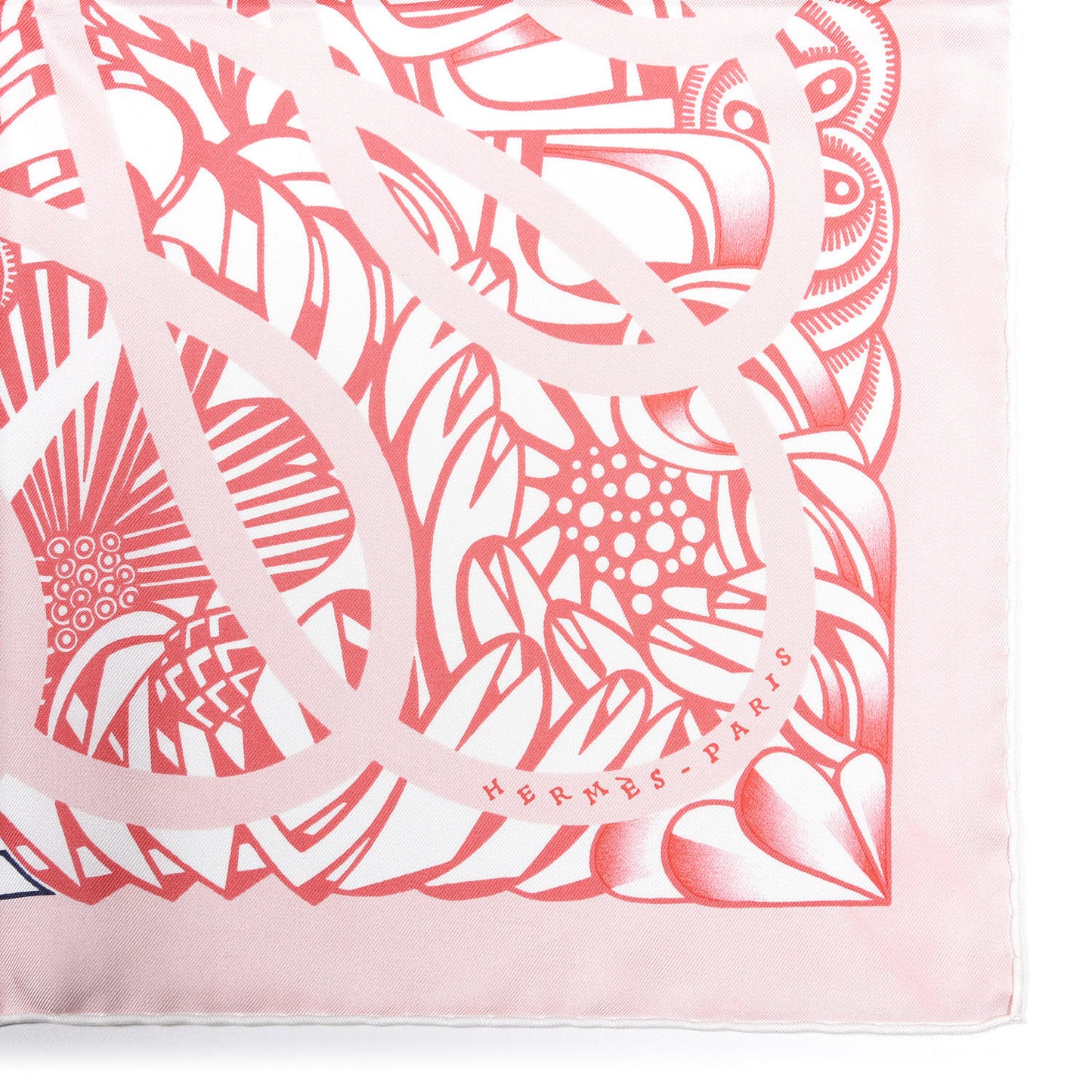 Silk Reverie Solitaire Scarf 90 Rose Pale Bleu Fuchsia
