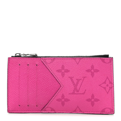 Louis Vuitton Taigarama Coin Card Holder Fuchsia 1 of 7