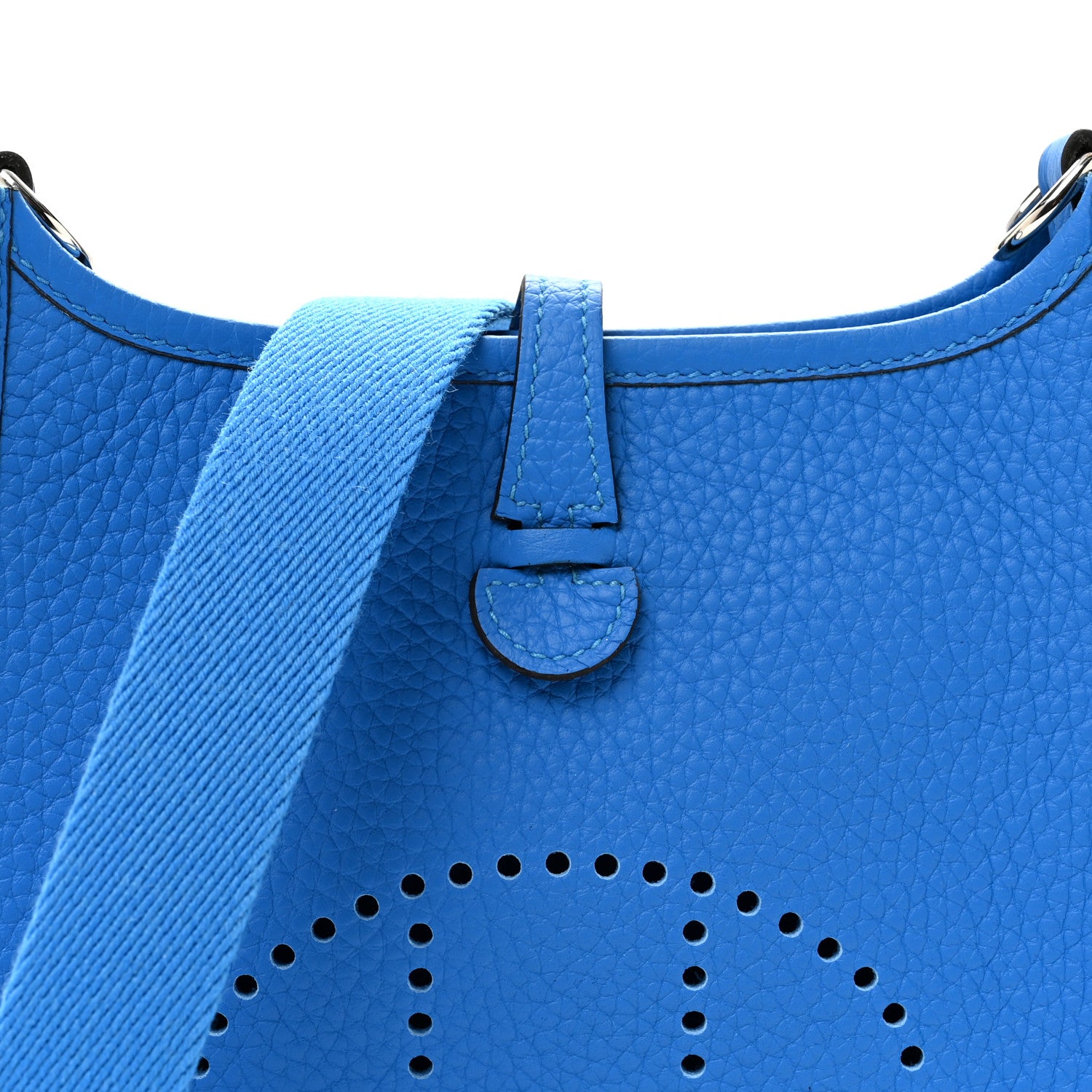 Hermes Taurillon Clemence Evelyne TPM Bleu Hydra 8 of 11