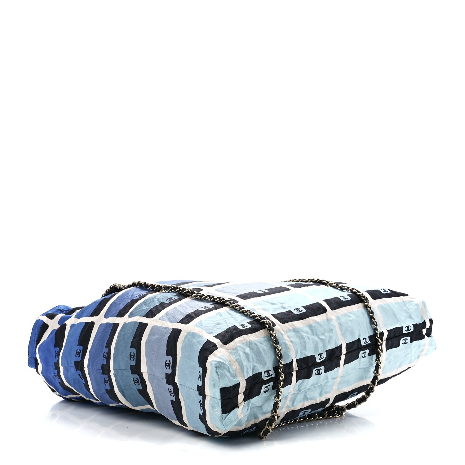 Chanel Caviar Fabric Quilted Foldable Tote With Chain Black Multicolor 4 of 19
