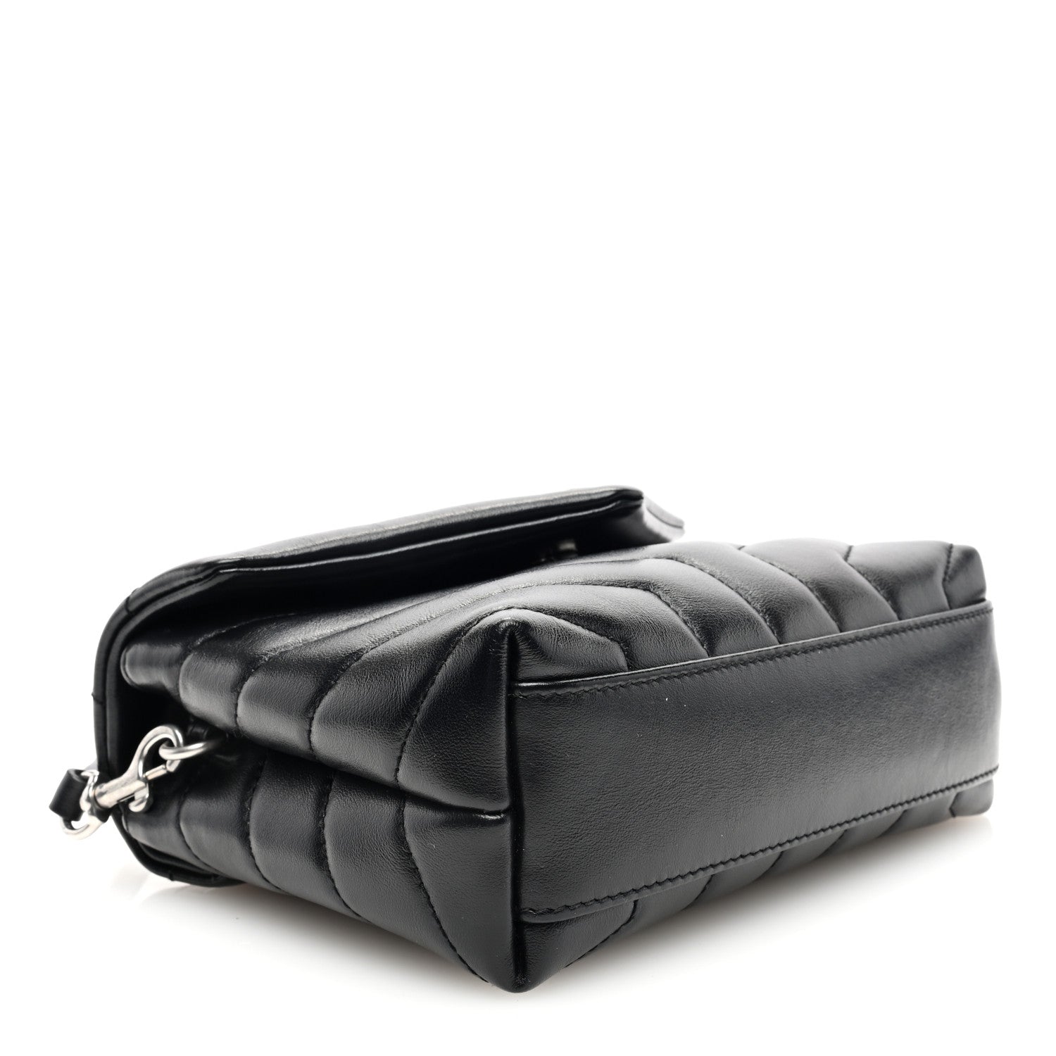 Saint Laurent Calfskin Y Quilted Monogram Toy Loulou Crossbody Bag Black 4 of 10