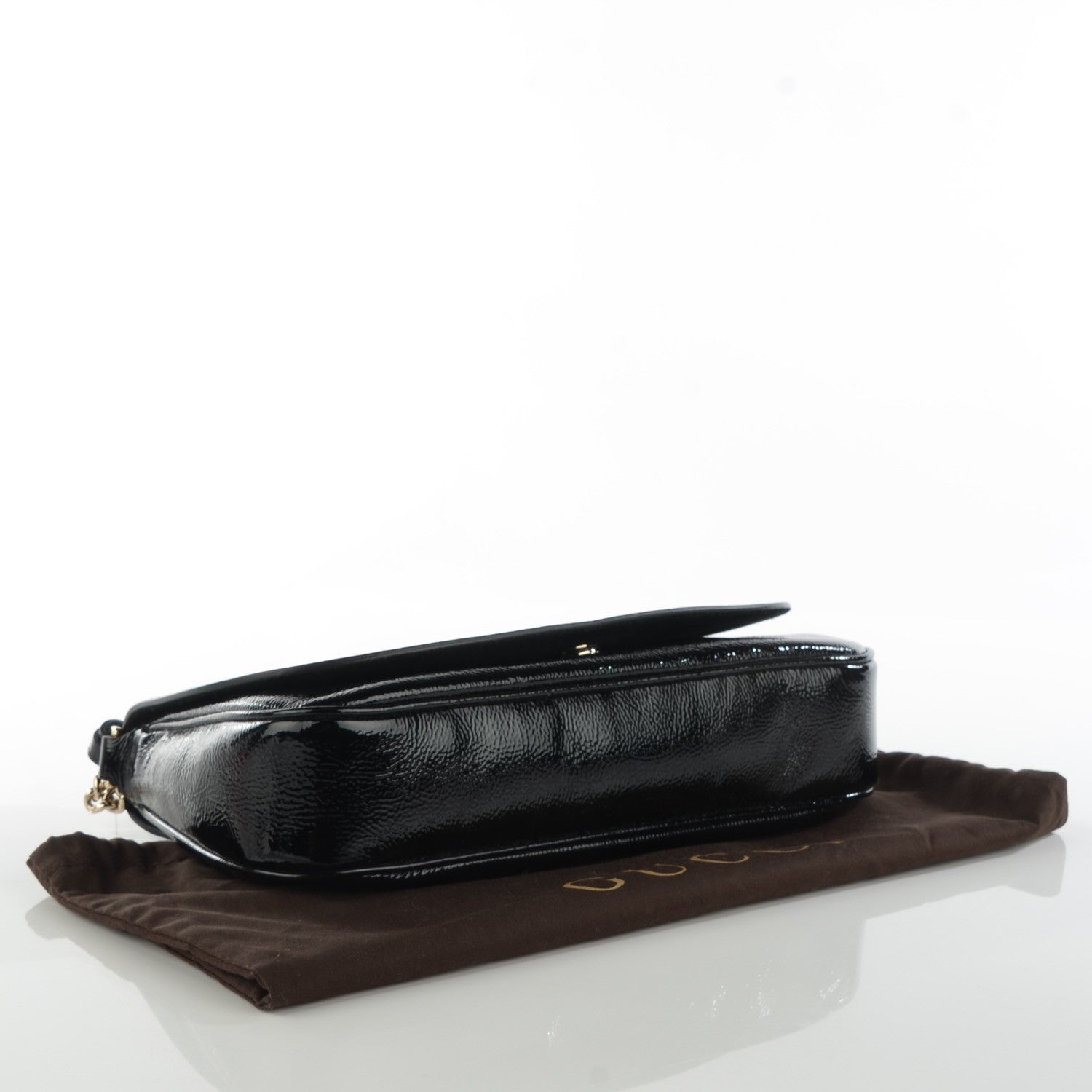 Gucci Patent Medium Soho Flap Crossbody Black 4 of 7