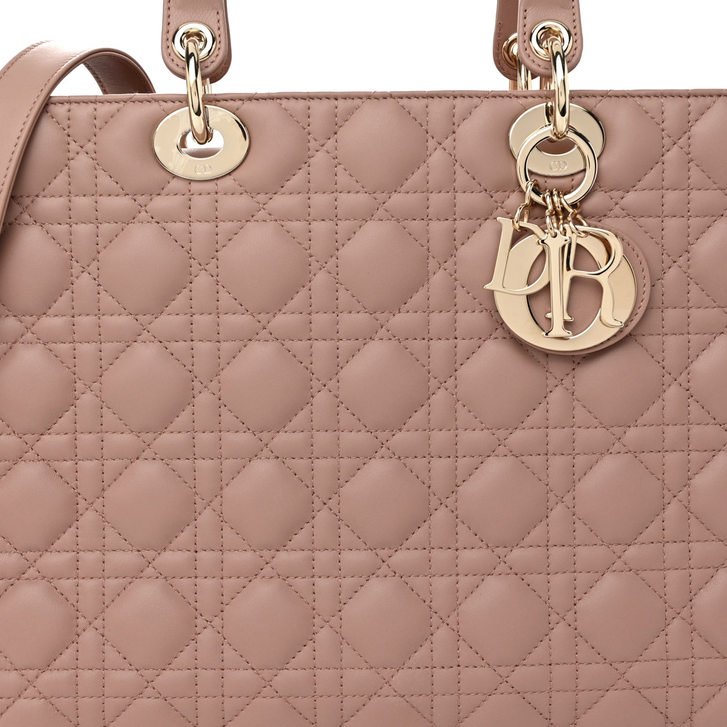 Lambskin Cannage Large Lady Dior Fard