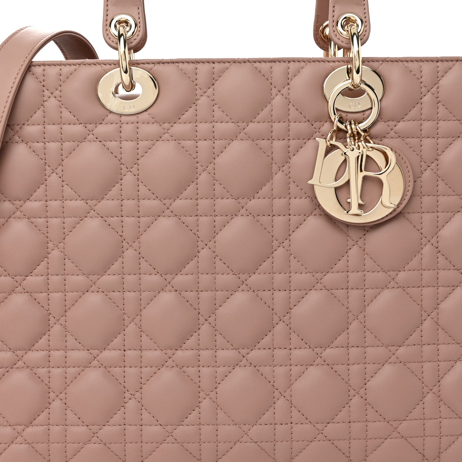 Christian Dior Lambskin Cannage Large Lady Dior Fard 8 of 11