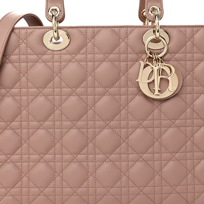 Christian Dior Lambskin Cannage Large Lady Dior Fard 8 of 11