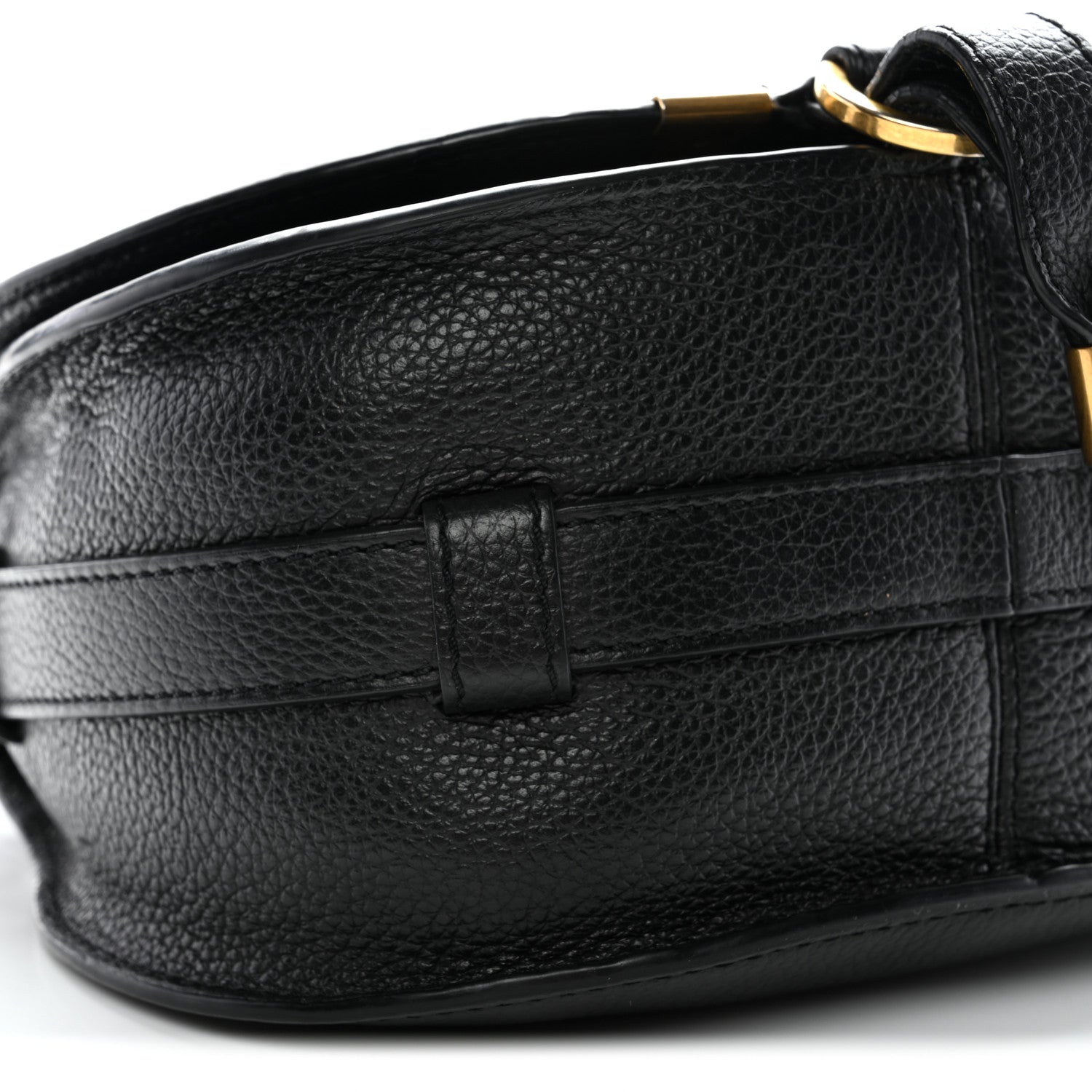 Chloe Grained Calfskin Small Marcie Saddle Bag Black 7 of 12