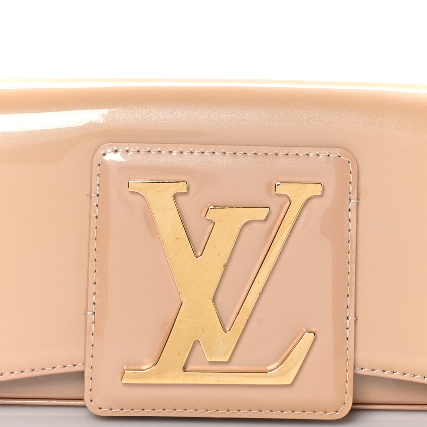 Louis Vuitton Patent Sobe Clutch Creme 8 of 10