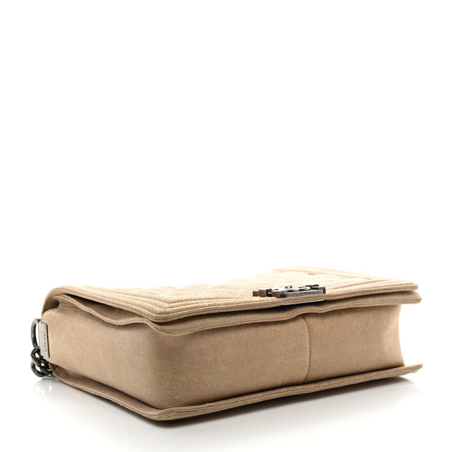 Chanel Nubuck Quilted New Medium Gentle Boy Flap Beige 4 of 10
