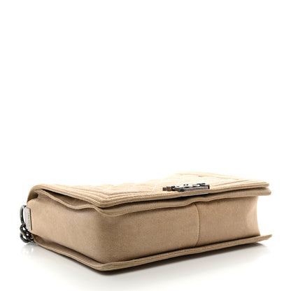 Chanel Nubuck Quilted New Medium Gentle Boy Flap Beige 4 of 10