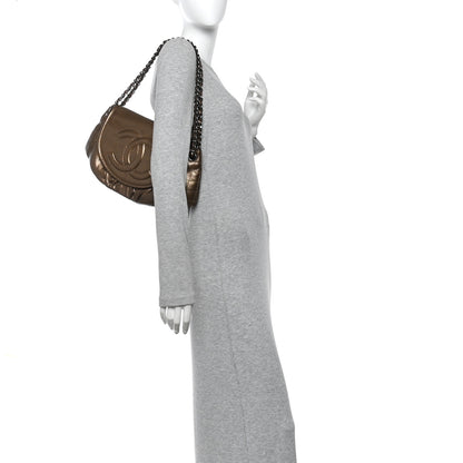 Chanel Metallic Caviar Half Moon Large Flap Bronze 2 of 11