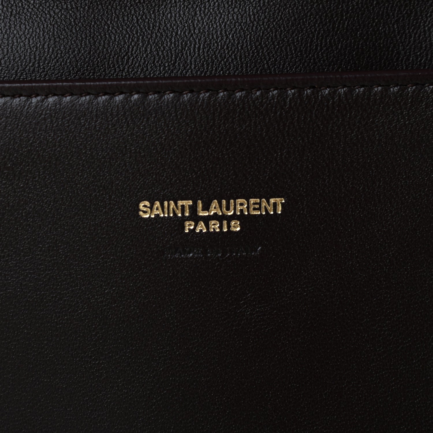 Saint Laurent Smooth Calfskin Suede Medium Reversible Monogram Kate Satchel Military Brown 9 of 10