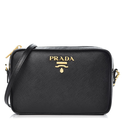 Prada Saffiano Small Camera Crossbody Bag Black 1 of 6