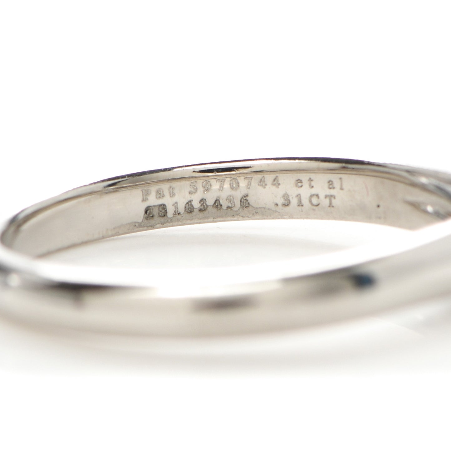 Platinum Diamond .31ct Solitaire Lucida Engagement Ring 52 6