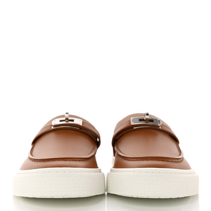 Hermes Calfskin Game Slip On Sneakers 39.5 Naturel 2 of 10