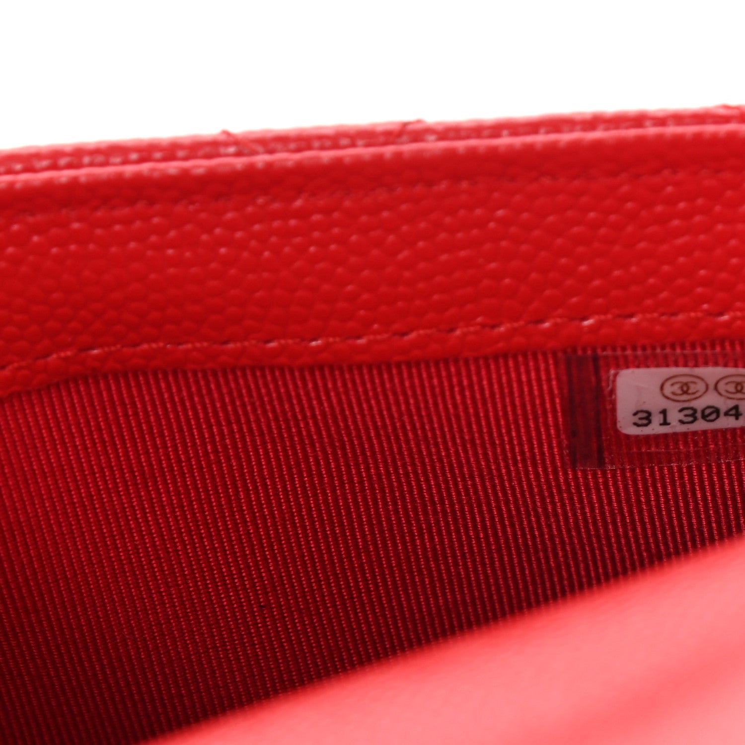 Chanel Caviar Quilted Flap Phone Holder With Chain Red 9 of 11