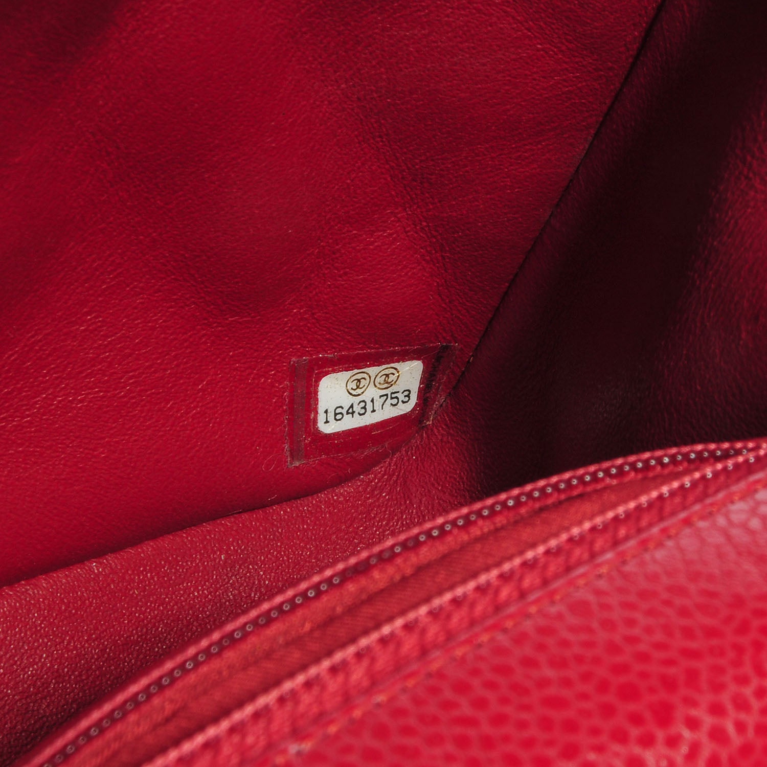 Chanel Caviar Quilted Mini Square Flap Red 6 of 8