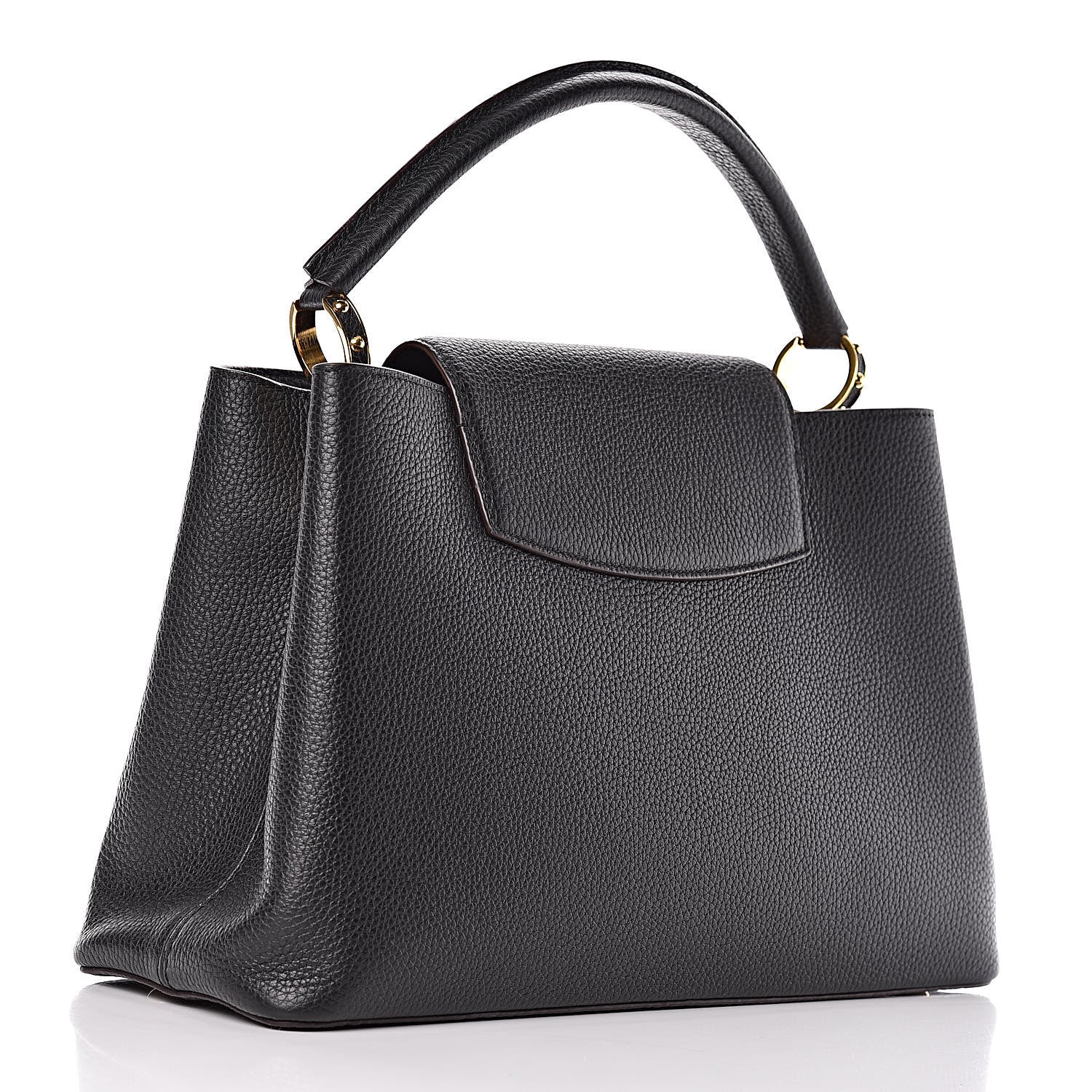 Louis Vuitton Taurillon Capucines MM Black 3 of 8