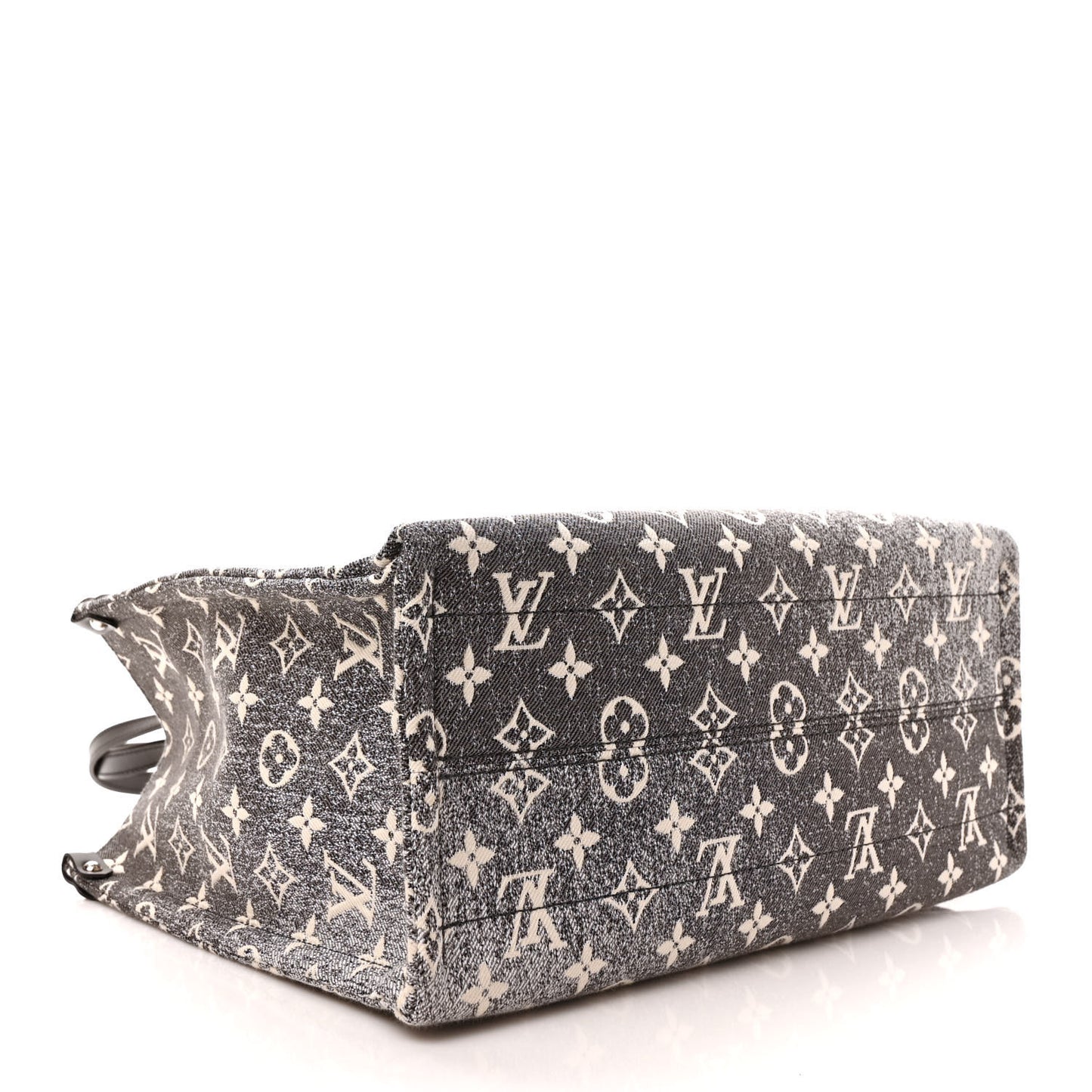 Monogram Jacquard Denim Onthego MM Gray