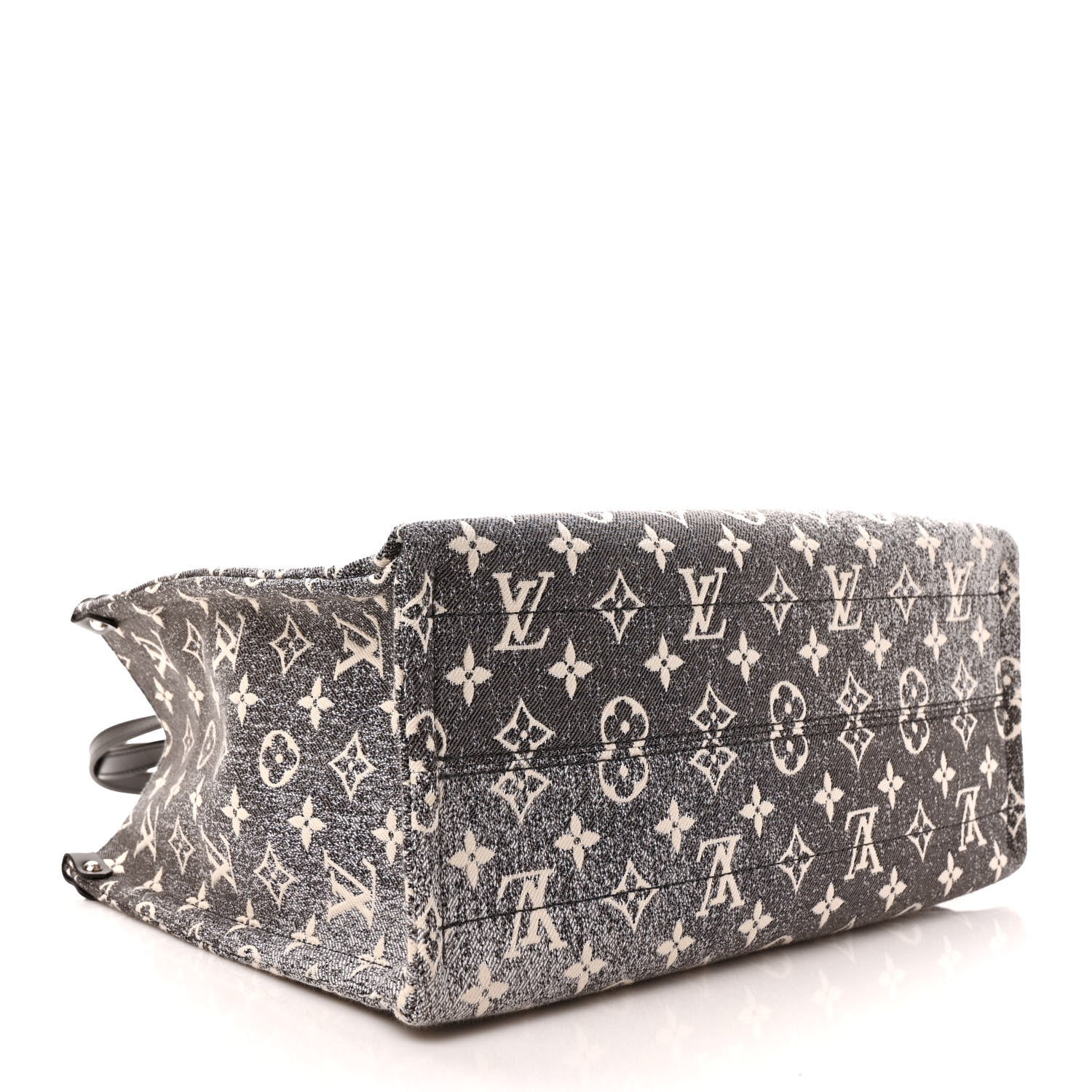 Louis Vuitton Monogram Jacquard Denim Onthego MM Gray 4 of 9