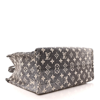 Louis Vuitton Monogram Jacquard Denim Onthego MM Gray 4 of 9