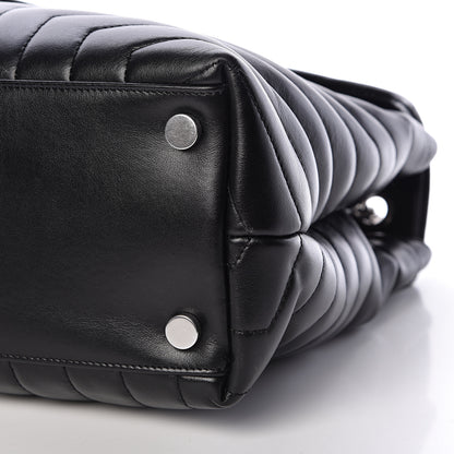 Saint Laurent Calfskin Y Quilted Monogram Large Loulou Chain Satchel Black 11 of 15