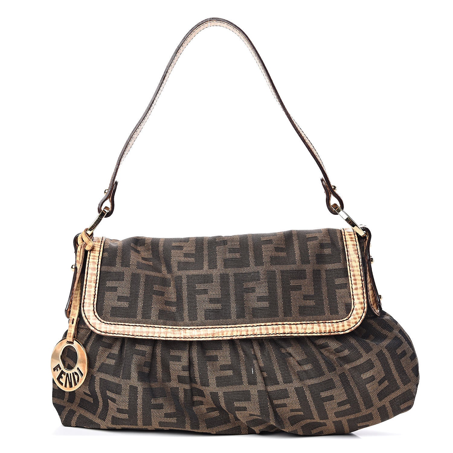 Fendi Zucca Small Chef Shoulder Bag Tobacco 1 of 9