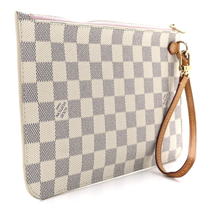 Louis Vuitton Damier Azur Neverfull MM GM Pochette Rose Ballerine 3 of 12