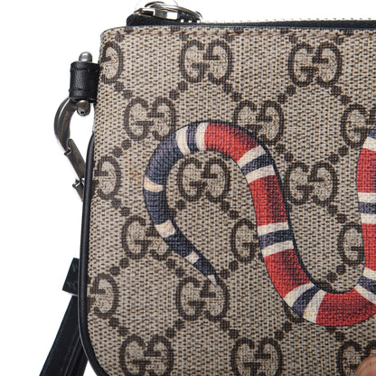 Gucci GG Supreme Monogram Kingsnake Zip Pouch Black 10 of 12
