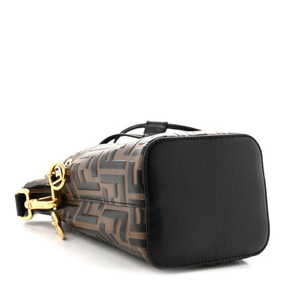 Fendi Vitello Liberty F is Fendi Bi-Color FF 1974 Embossed Mini Mon Tresor Bucket Bag Maya Black 4 of 11