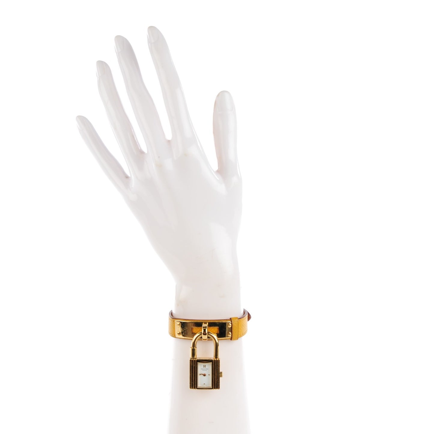 Stainless Steel Courchevel 20mm Kelly Cadena Quartz Watch Jaune