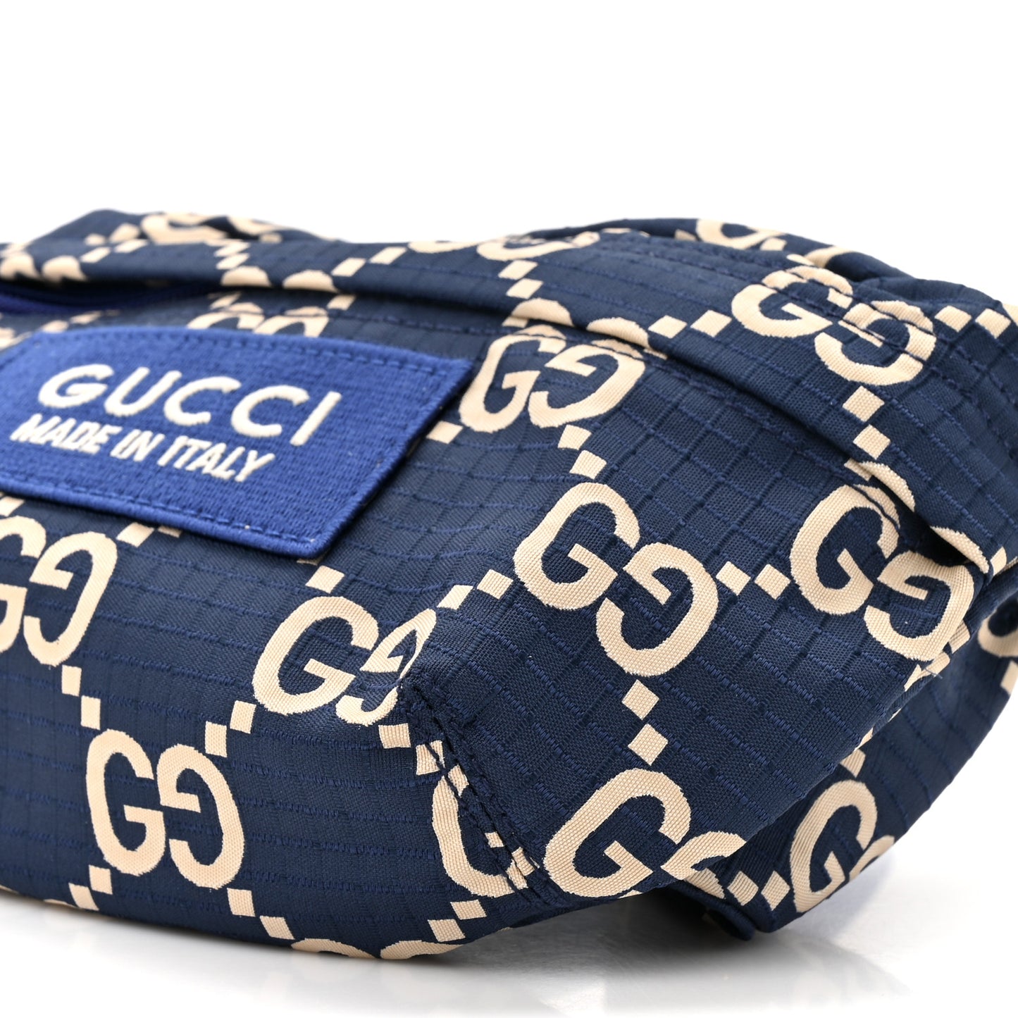 Recycled Polyester Monogram Jumbo GG Belt Bag Blue