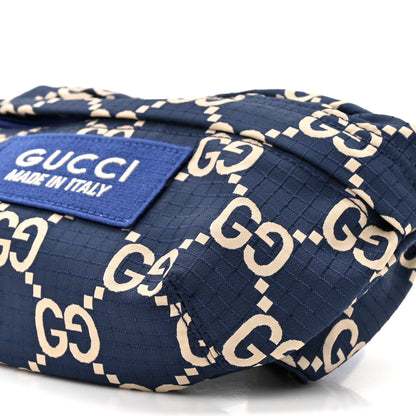 Gucci Recycled Polyester Monogram Jumbo GG Belt Bag Blue 9 of 10