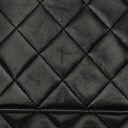 Chanel Lambskin Quilted XL CC Small Single Flap Black 16 of 16