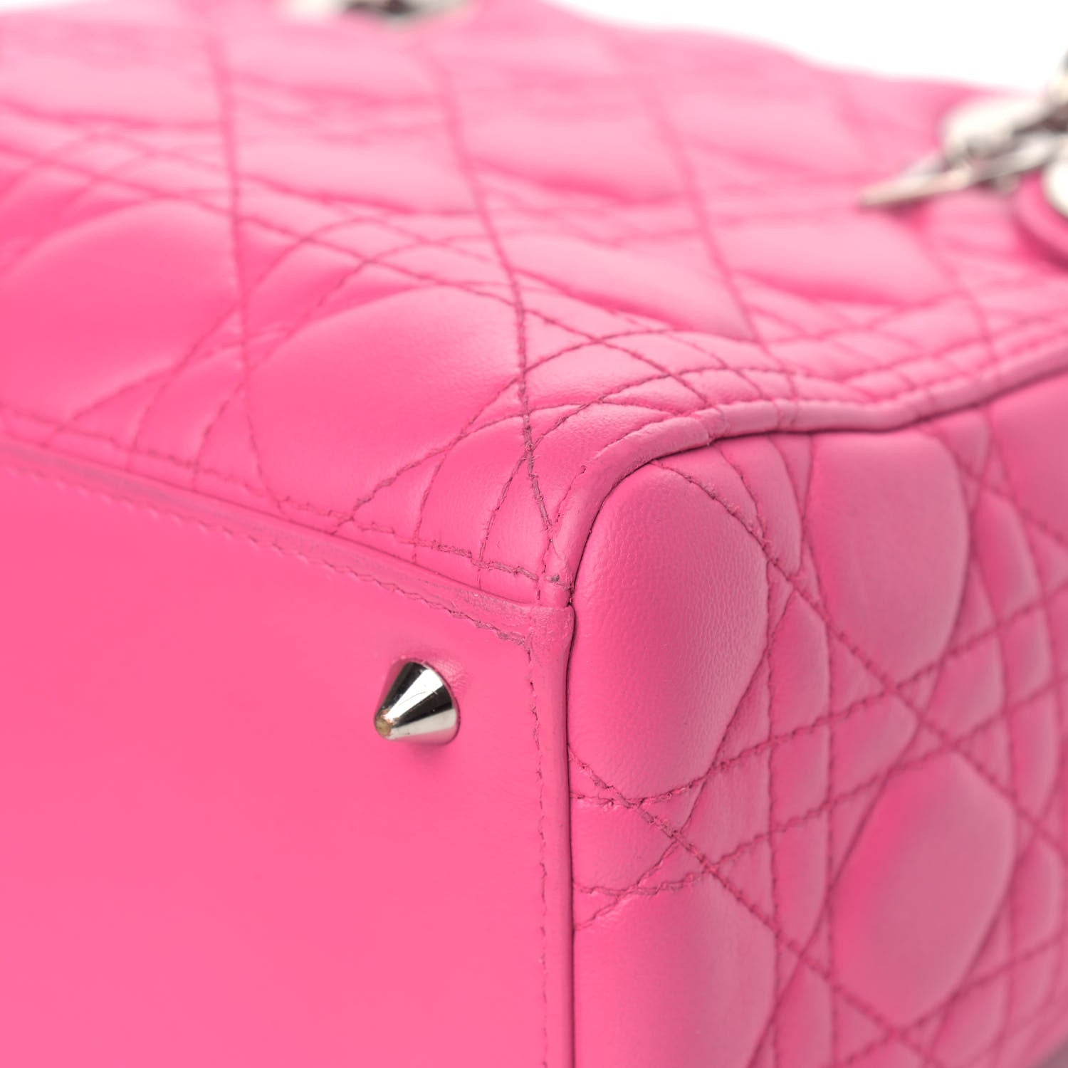 Christian Dior Lambskin Cannage Medium Lady Dior Pink 5 of 15