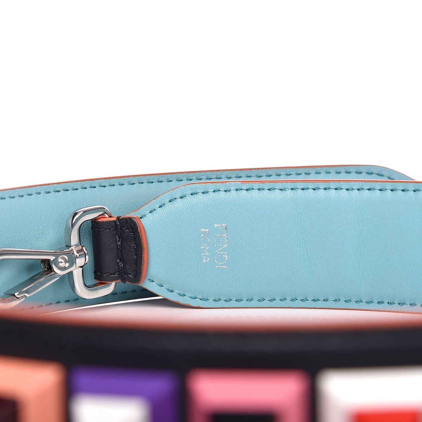 Calfskin Studded Strap You Navy Multicolor
