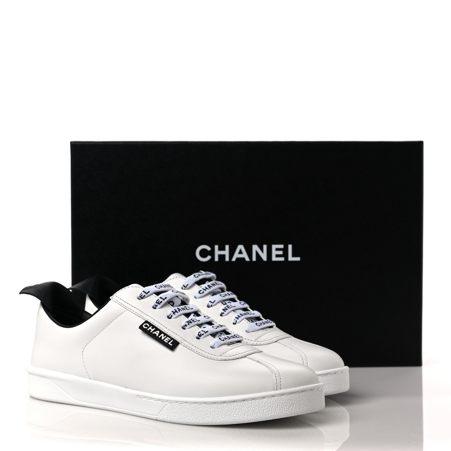 Chanel Calfskin CC Womens Sneakers 39 White 10 of 10