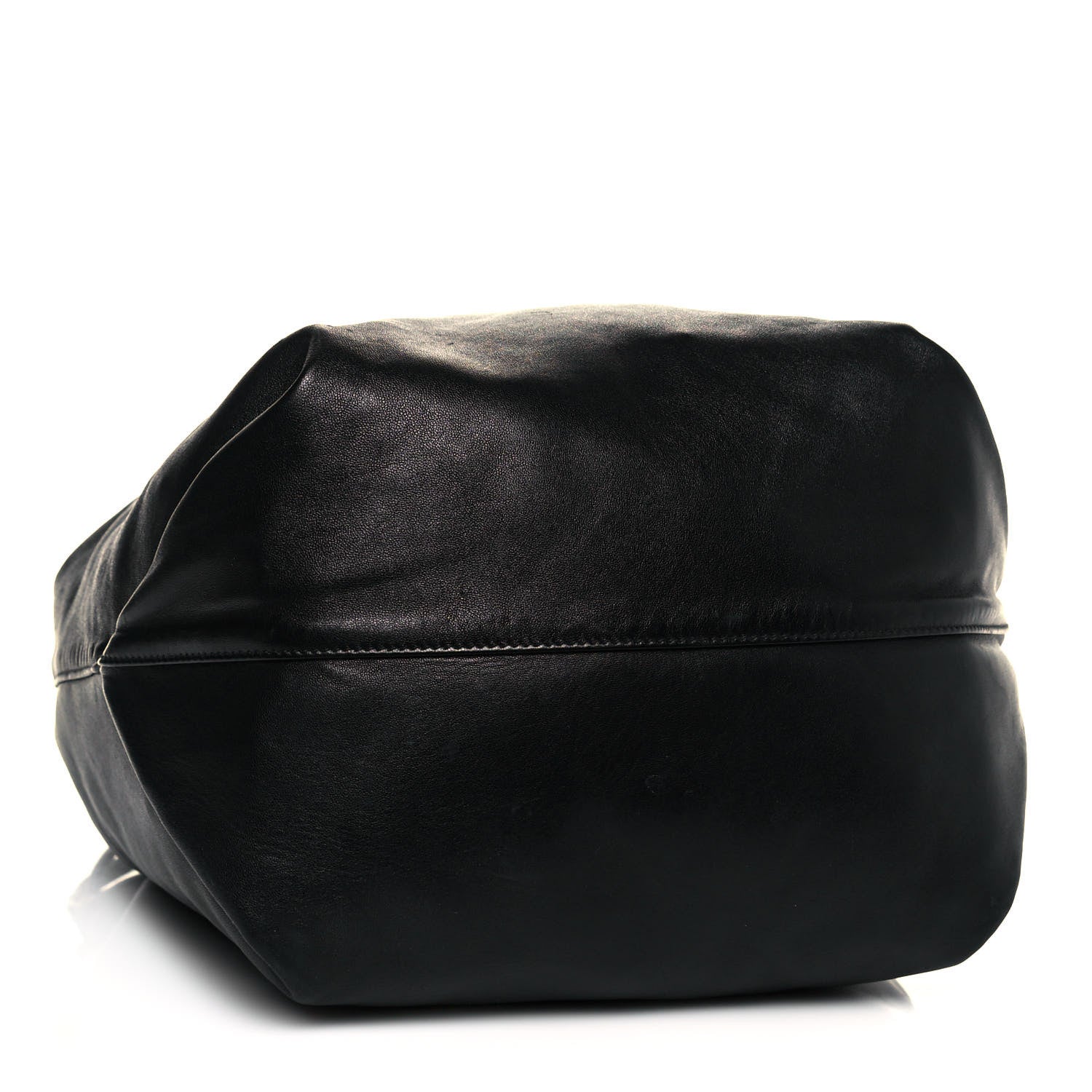 Saint Laurent Lambskin Teddy Drawstring Bag Black 4 of 15