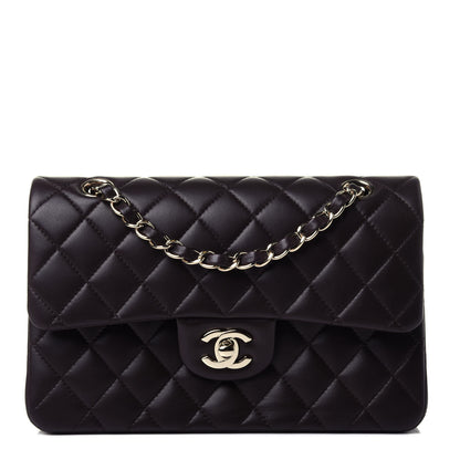 Chanel Lambskin Quilted Small Double Flap Dark Brown 1 of 4