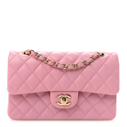 Chanel Caviar Quilted Small Double Flap Pink 1 of 10