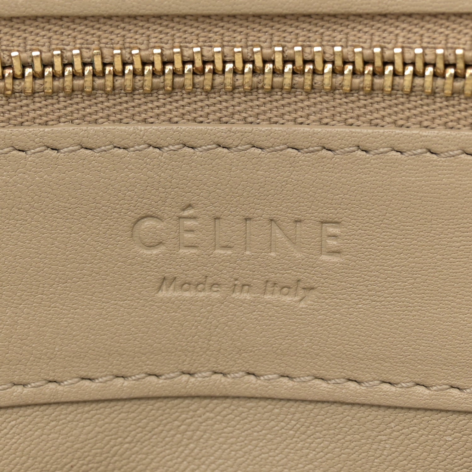 Celine Lambskin Horizontal Cabas Beige 6 of 20